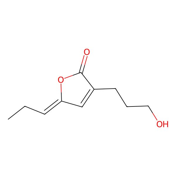 2D Structure of (5E)-3-(3-hydroxypropyl)-5-propylidenefuran-2-one