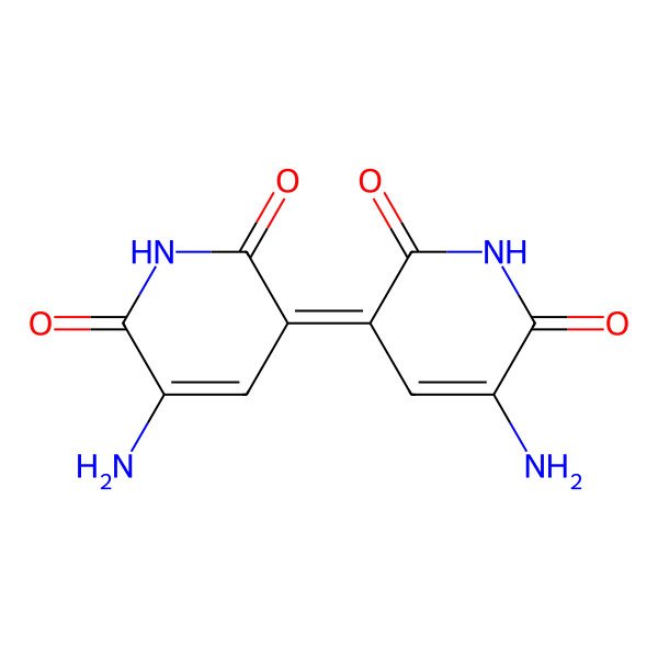 2D Structure of (5E)-3-amino-5-(5-amino-2,6-dioxo-3-pyridinylidene)pyridine-2,6-dione