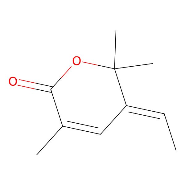 2D Structure of (5E)-5-ethylidene-3,6,6-trimethylpyran-2-one