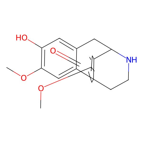 2D Structure of (1S,9S)-5-hydroxy-4,13-dimethoxy-17-azatetracyclo[7.5.3.01,10.02,7]heptadeca-2,4,6,10,13-pentaen-12-one