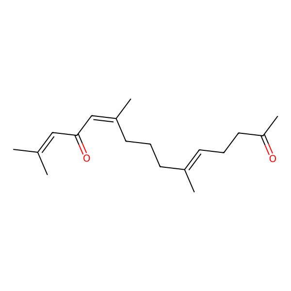 2D Structure of (5E,10E)-6,10,14-trimethylpentadeca-5,10,13-triene-2,12-dione