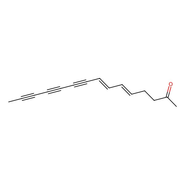 2D Structure of (5E,7E)-pentadeca-5,7-dien-9,11,13-triyn-2-one 2D Structure of (5E,7E)-pentadeca-5,7-dien-9,11,13-triyn-2-one
