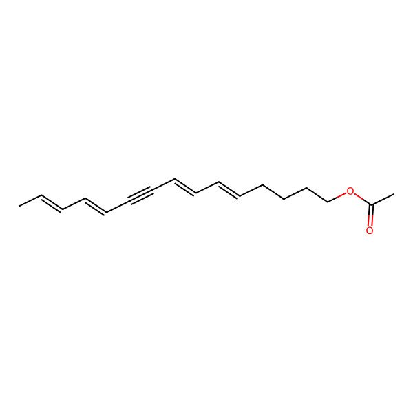 2D Structure of [(5E,7E,11E,13E)-pentadeca-5,7,11,13-tetraen-9-ynyl] acetate