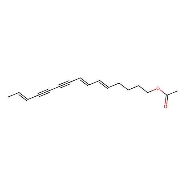2D Structure of [(5E,7E,13E)-pentadeca-5,7,13-trien-9,11-diynyl] acetate