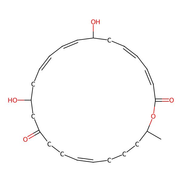 2D Structure of (5E,8S,14S,19E,24R)-8,14-dihydroxy-24-methyl-1-oxacyclotetracosa-3,5,9,11,19-pentaene-2,16-dione