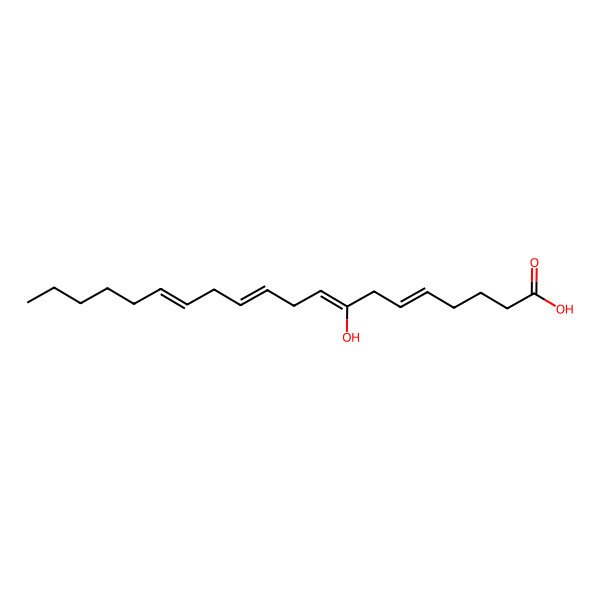 2D Structure of (5E,8Z,11E,14E)-8-hydroxyicosa-5,8,11,14-tetraenoic acid
