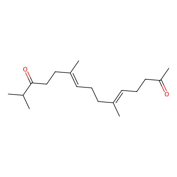 2D Structure of (5E,9E)-6,10,14-trimethylpentadeca-5,9-diene-2,13-dione