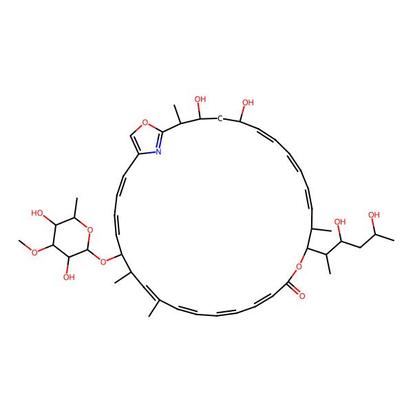 2D Structure of 13-(3,5-Dihydroxyhexan-2-yl)-25-(3,5-dihydroxy-4-methoxy-6-methyloxan-2-yl)oxy-3,5-dihydroxy-2,12,22,24-tetramethyl-14,32-dioxa-33-azabicyclo[28.2.1]tritriaconta-1(33),6,8,10,16,18,20,22,26,28,30-undecaen-15-one
