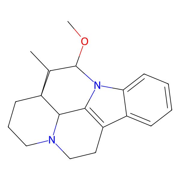 2D Structure of (15R,17S,19R)-15-ethyl-17-methoxy-1,11-diazapentacyclo[9.6.2.02,7.08,18.015,19]nonadeca-2,4,6,8(18)-tetraene