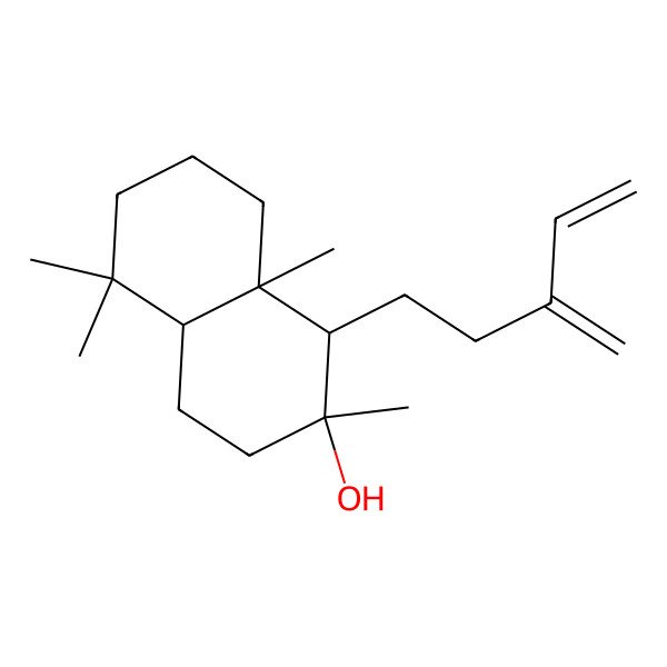 2D Structure of (1S,2R,4aR,8aR)-2,5,5,8a-tetramethyl-1-(3-methylidenepent-4-enyl)-3,4,4a,6,7,8-hexahydro-1H-naphthalen-2-ol 2D Structure of (1S,2R,4aR,8aR)-2,5,5,8a-tetramethyl-1-(3-methylidenepent-4-enyl)-3,4,4a,6,7,8-hexahydro-1H-naphthalen-2-ol