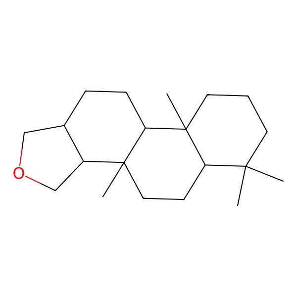 2D Structure of (3aR,3bR,5aS,9aS,9bR,11aR)-3b,6,6,9a-tetramethyl-3,3a,4,5,5a,7,8,9,9b,10,11,11a-dodecahydro-1H-naphtho[2,1-e][2]benzofuran