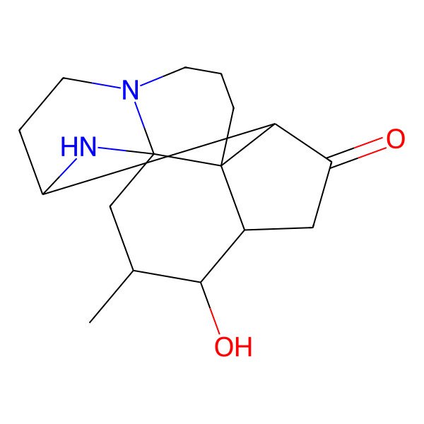 2D Structure of (1R,3S,10S,11R,14S,15S,16R)-15-hydroxy-16-methyl-2,6-diazapentacyclo[8.7.0.01,6.03,11.010,14]heptadecan-12-one