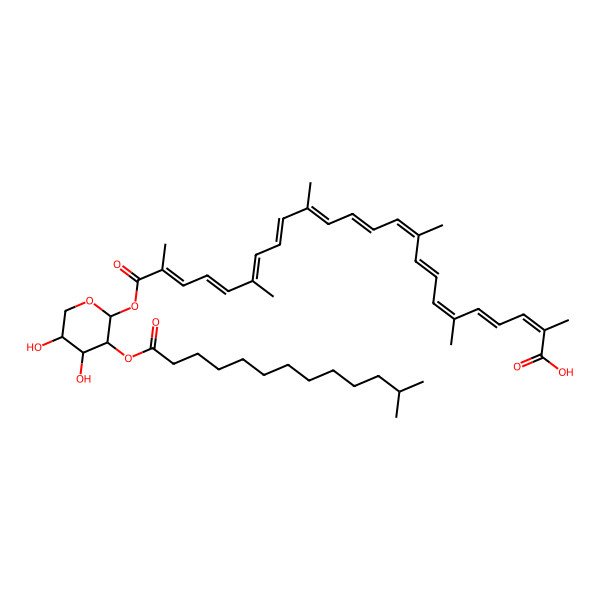 2D Structure of Diapolycopenedioic acid xylosyl ester