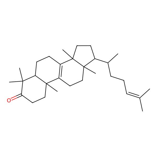 2D Structure of 4,4,10,13,14-Pentamethyl-17-(6-methylhept-5-en-2-yl)-1,2,5,6,7,11,12,15,16,17-decahydrocyclopenta[a]phenanthren-3-one