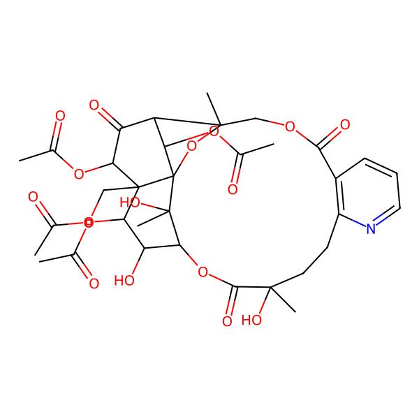 2D Structure of [(1S,3R,15S,18S,19R,20R,21S,22S,24R,25R,26S)-20,22,25-triacetyloxy-15,19,26-trihydroxy-3,15,26-trimethyl-6,16,23-trioxo-2,5,17-trioxa-11-azapentacyclo[16.7.1.01,21.03,24.07,12]hexacosa-7(12),8,10-trien-21-yl]methyl acetate