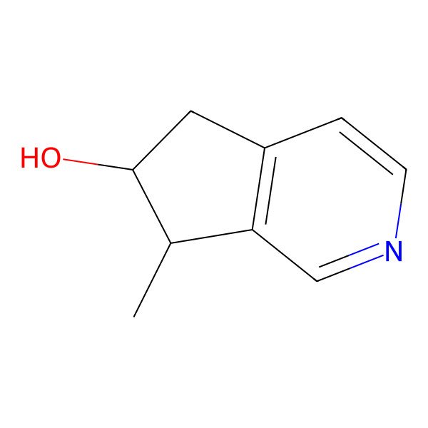 2D Structure of 5H-2-Pyrindin-6-ol, 6,7-dihydro-7-methyl-, (6R-cis)-