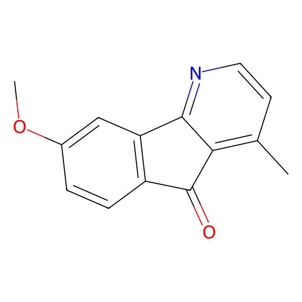 2D Structure of 5H-Indeno[1,2-b]pyridin-5-one, 8-methoxy-4-methyl-