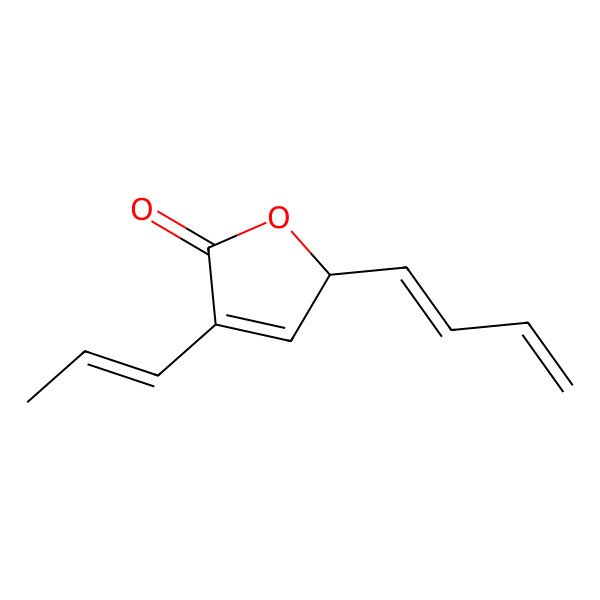 2D Structure of (5R)-5-(1E)-1,3-Butadien-1-yl-3-(1E)-1-propen-1-yl-2(5H)-furanone