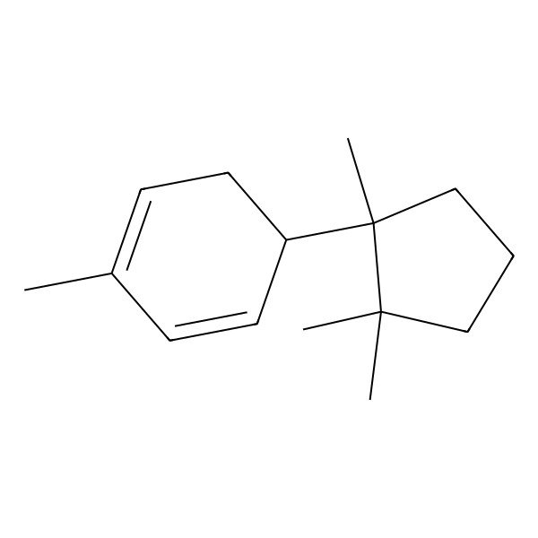 2D Structure of (5R)-2-methyl-5-[(1S)-1,2,2-trimethylcyclopentyl]cyclohexa-1,3-diene