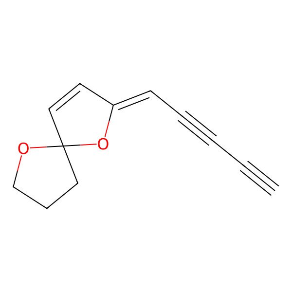 2D Structure of (5R)-2-penta-2,4-diynylidene-1,6-dioxaspiro[4.4]non-3-ene