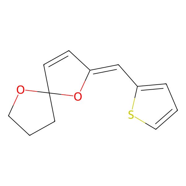 2D Structure of (5R)-2-(thiophen-2-ylmethylidene)-1,6-dioxaspiro[4.4]non-3-ene