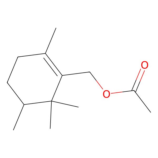 2D Structure of [(5R)-2,5,6,6-tetramethylcyclohexen-1-yl]methyl acetate
