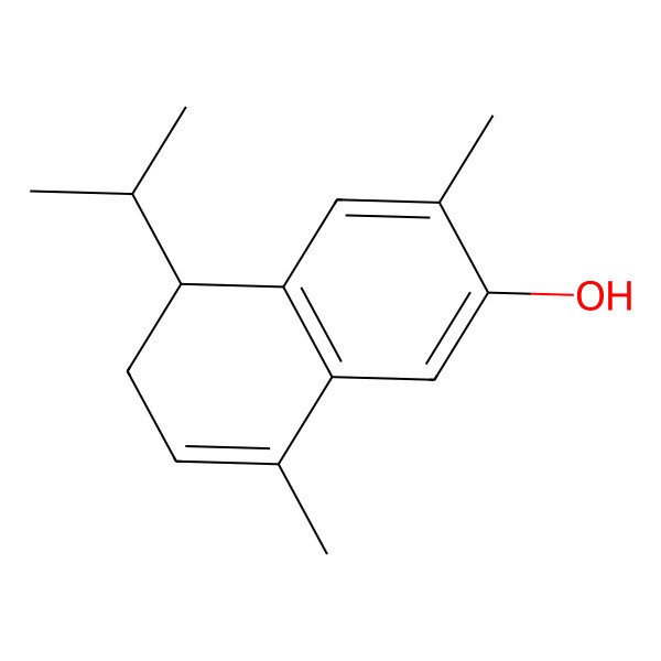 2D Structure of (5R)-3,8-dimethyl-5-propan-2-yl-5,6-dihydronaphthalen-2-ol