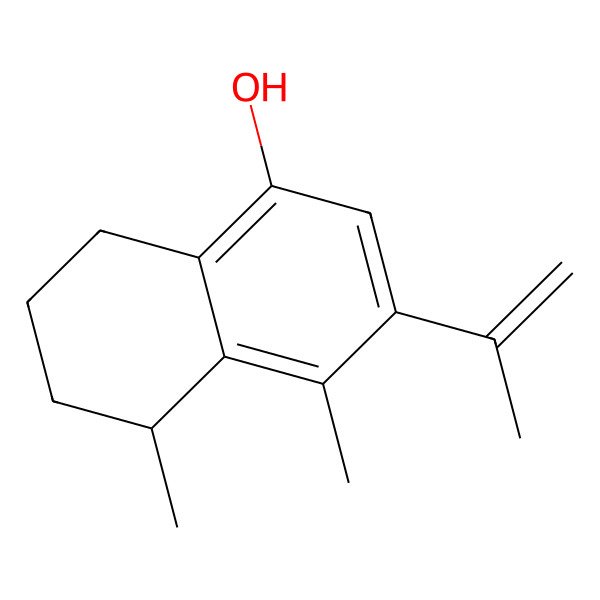 2D Structure of (5R)-4,5-dimethyl-3-prop-1-en-2-yl-5,6,7,8-tetrahydronaphthalen-1-ol
