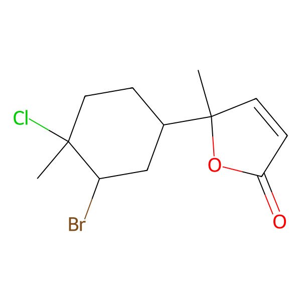 2D Structure of (5R)-5-[(1S,3S,4S)-3-bromo-4-chloro-4-methylcyclohexyl]-5-methylfuran-2-one