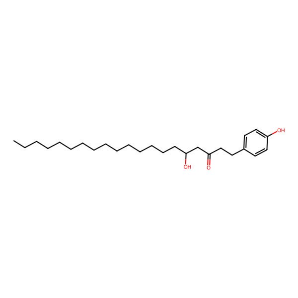 2D Structure of (5R)-5-hydroxy-1-(4-hydroxyphenyl)icosan-3-one