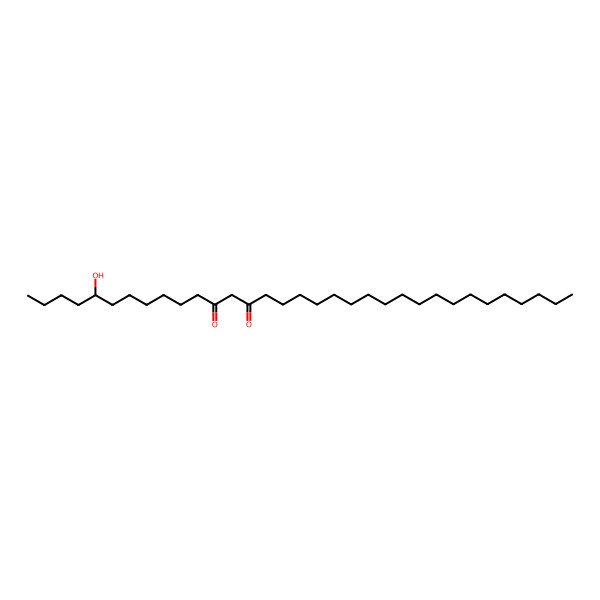 2D Structure of (5R)-5-hydroxytritriacontane-12,14-dione