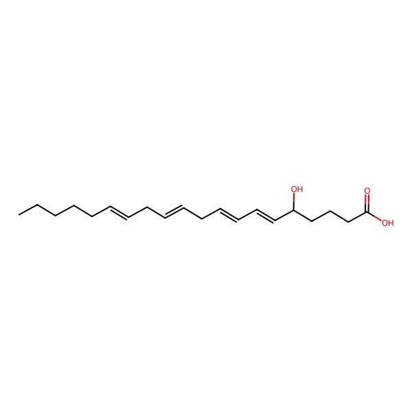 2D Structure of 5R-hydroxy-6E,8Z,11Z,14Z-eicosatetraenoic acid