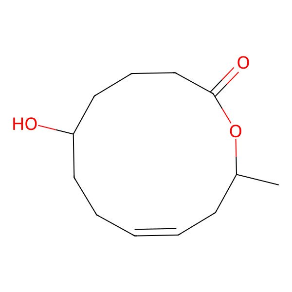 2D Structure of 5R-hydroxyrecifeiolide