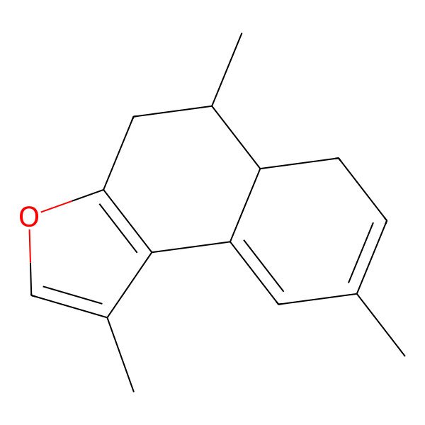 2D Structure of (5R,5aS)-1,5,8-trimethyl-4,5,5a,6-tetrahydrobenzo[e][1]benzofuran
