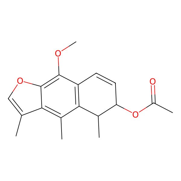2D Structure of [(5R,6R)-9-methoxy-3,4,5-trimethyl-5,6-dihydrobenzo[f][1]benzofuran-6-yl] acetate
