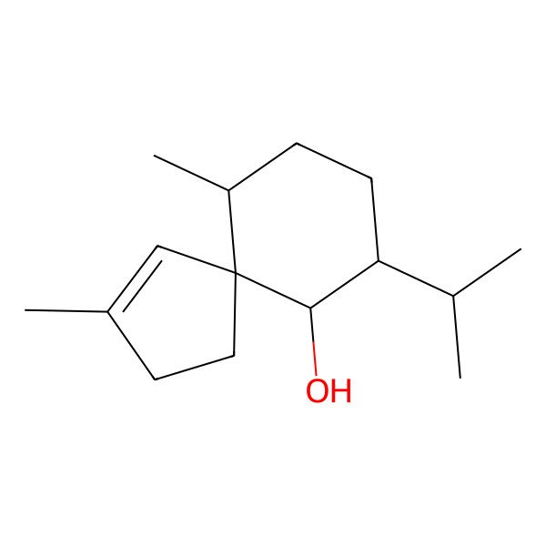 2D Structure of (5R,6S,10S)-3,6-dimethyl-9-propan-2-ylspiro[4.5]dec-3-en-10-ol
