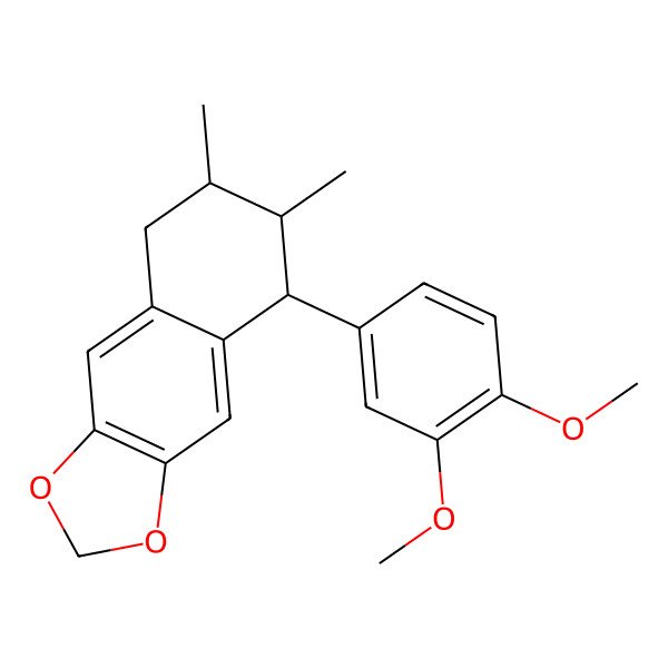 2D Structure of (5R,6S,7R)-5-(3,4-dimethoxyphenyl)-6,7-dimethyl-5,6,7,8-tetrahydrobenzo[f][1,3]benzodioxole
