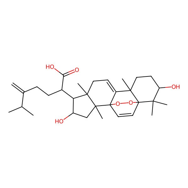2D Structure of 5alpha,8alpha-Peroxydehydrotumulosic acid