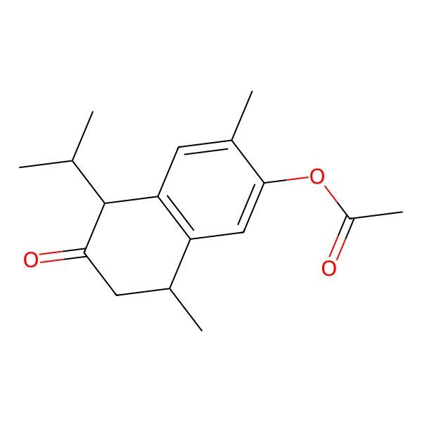 2D Structure of [(5R,8S)-3,8-dimethyl-6-oxo-5-propan-2-yl-7,8-dihydro-5H-naphthalen-2-yl] acetate