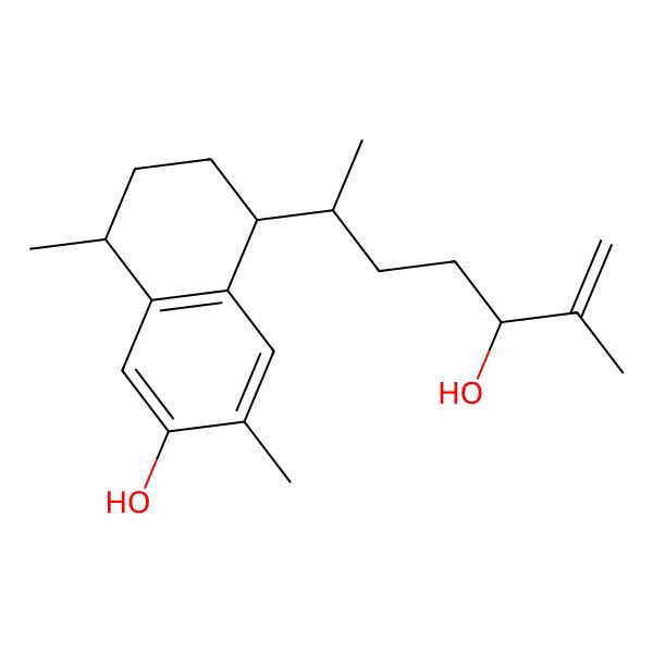 2D Structure of (5R,8S)-5-[(2S,5R)-5-hydroxy-6-methylhept-6-en-2-yl]-3,8-dimethyl-5,6,7,8-tetrahydronaphthalen-2-ol