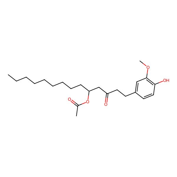 2D Structure of [(5S)-1-(4-hydroxy-3-methoxyphenyl)-3-oxotetradecan-5-yl] acetate