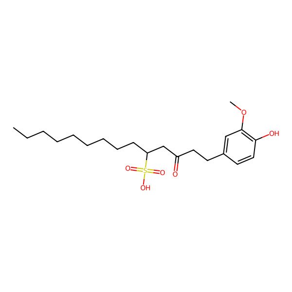 2D Structure of (5S)-1-(4-hydroxy-3-methoxyphenyl)-3-oxotetradecane-5-sulfonic acid