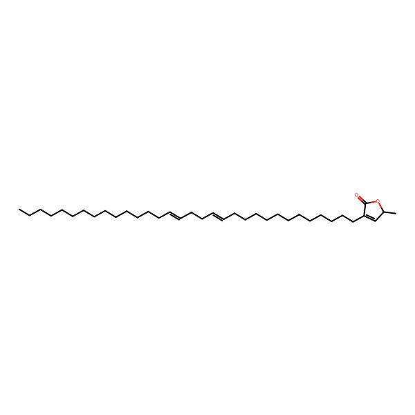 2D Structure of (5S)-3-(13Z,17Z)-13,17-Dotriacontadien-1-yl-5-methyl-2(5H)-furanone 2D Structure of (5S)-3-(13Z,17Z)-13,17-Dotriacontadien-1-yl-5-methyl-2(5H)-furanone