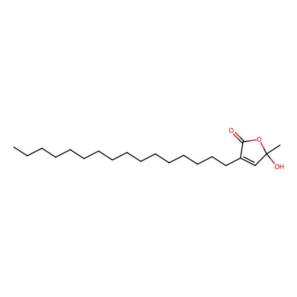 2D Structure of (5S)-3-hexadecyl-5-hydroxy-5-methylfuran-2-one
