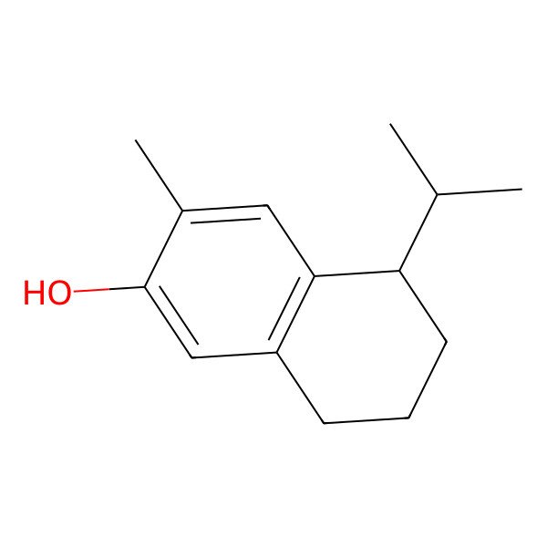 2D Structure of (5S)-3-methyl-5-propan-2-yl-5,6,7,8-tetrahydronaphthalen-2-ol
