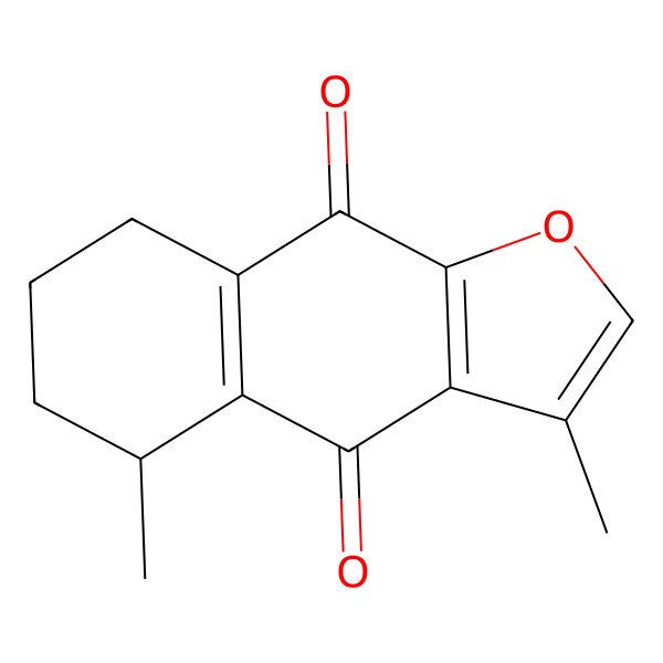 2D Structure of (5S)-3,5-Dimethyl-5,6,7,8-tetrahydronaphtho[2,3-b]furan-4,9-dione