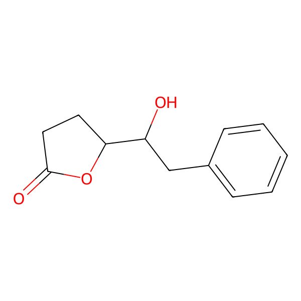 2D Structure of (5S)-5-[(1R)-1-hydroxy-2-phenylethyl]oxolan-2-one