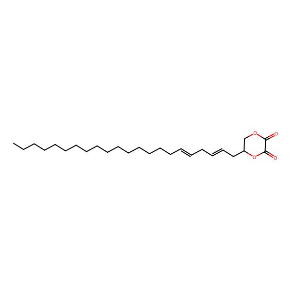 2D Structure of (5S)-5-[(2E,5E)-docosa-2,5-dienyl]-1,4-dioxane-2,3-dione