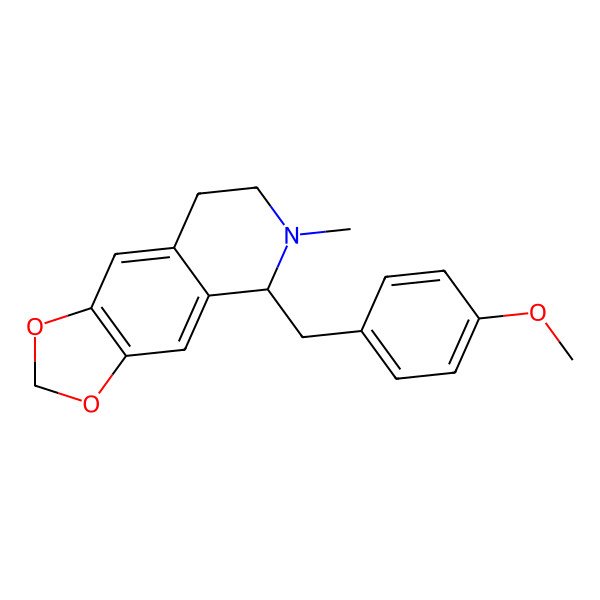 2D Structure of (5S)-5-[(4-methoxyphenyl)methyl]-6-methyl-7,8-dihydro-5H-[1,3]dioxolo[4,5-g]isoquinoline