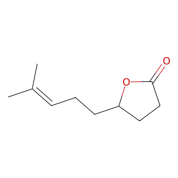 2D Structure of (5S)-5-(4-methylpent-3-enyl)oxolan-2-one